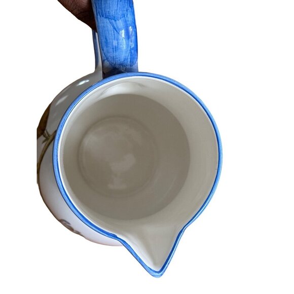 Villeroy & Boch Amarillo Earthenware Pitcher with Fruit Design 60 Oz - Picture 3 of 8